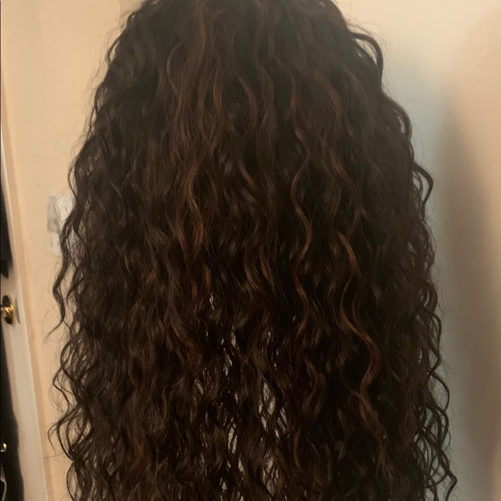 CAREFREE
2 Toned, Curly Half Wig
24” Long
Color:  #4/27.  Brown with Auburn
